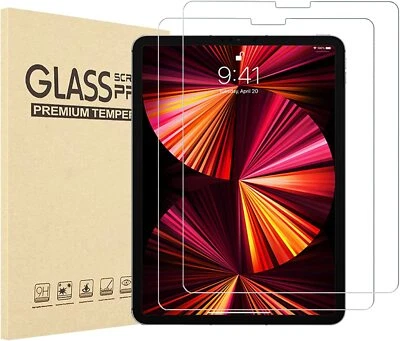 Tempered Glass Screen Protector For Apple iPad 13" 12.9" 11" 10.9"  10.2" 9.7" - Image 1 of 4