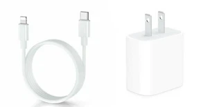 Adapter Fast Charger Cable Charging USB-C Plug 18W For iPhone 11, 12, 13 Pro Max - Picture 1 of 9