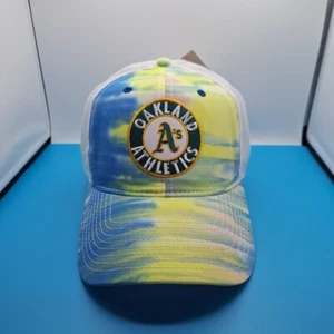 Oakland Athletics Tie Dye Trucker Snapback Patch Hat Cap MLB The Game Cotton - Picture 1 of 8