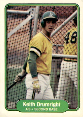 1982 Fleer #89 Keith Drumright Rookie Oakland Athletics - Image 1 of 2