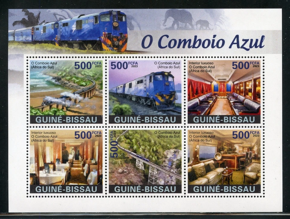GUINEA BISSAU 2023 LA HOJA DEL TREN AZUL COMO NUEVA NH Foto 1 de 1