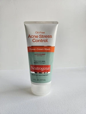 Neutrogena Acné Stress Control Power Cream Wash NUEVO Microclean Technology 6 floz Foto 1 de 4