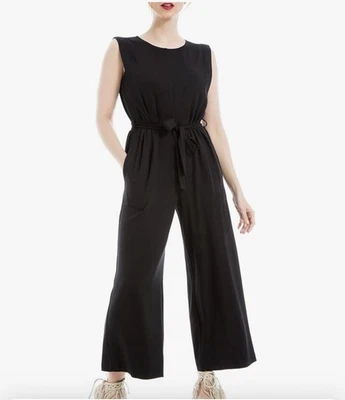 Mono Max Studio Sin Mangas Cintura Corbata Talla 2X Negro Nuevo Foto 1 de 4