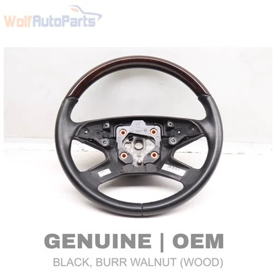 2007-2012 MERCEDES-BENZ GL450 4.7L - 3-Spoke Leather Steering Wheel 1644607103 - Image 1 of 4