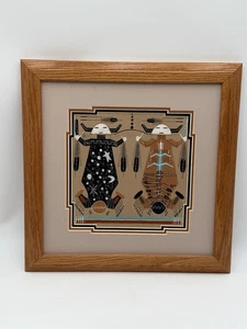 Father Sky Mother Earth Navajo Sand Art By Jasper Begay Native America COA 14” - Picture 1 of 8