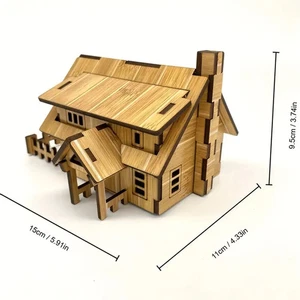 Two Houses ready-made buildings. as shown. 9.5cm high. - Picture 1 of 4