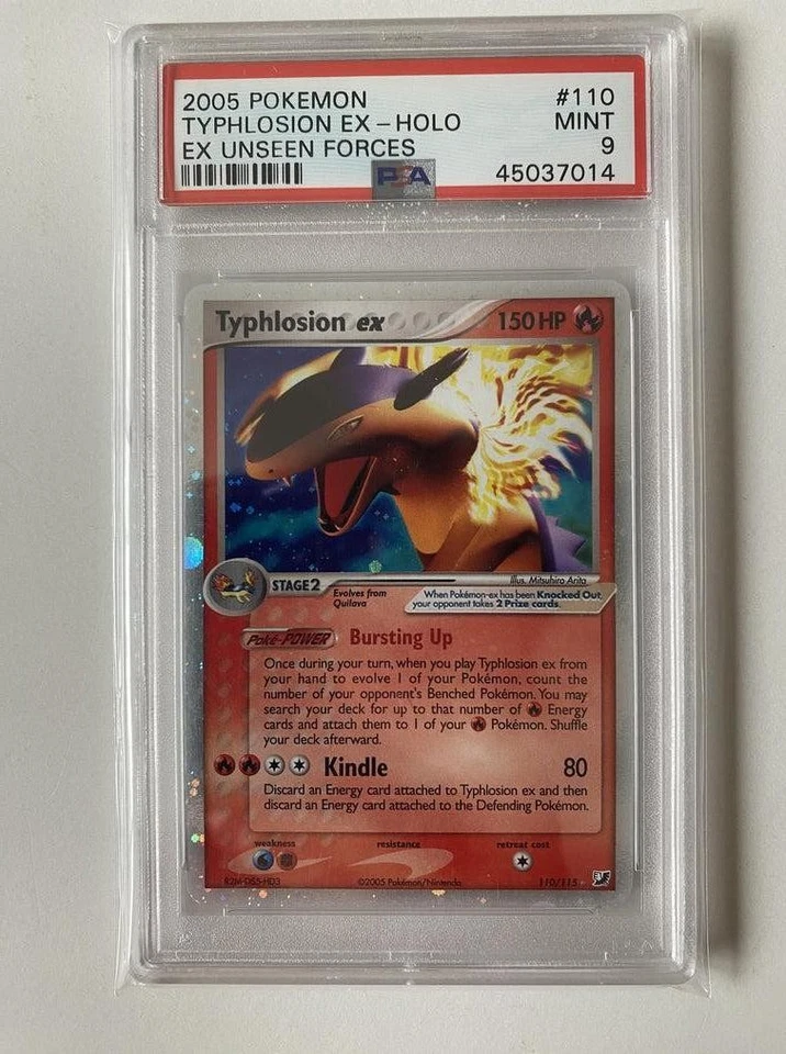 Typhlosion EX Holo 110/115 Unseen Forces PSA 9 - Image 1 of 2