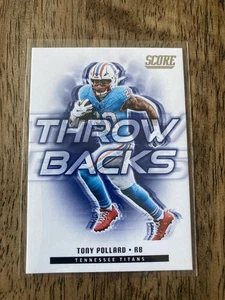 ¡¡Tarjeta de retroceso de puntuación Tony Pollard 2025!! #14 Titanes de Tennessee - Imagen 1 de 1
