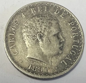 Portugal ๐ต๐น 500 Reis 1891 Silver Lot 3304 - Picture 1 of 2