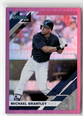 2019 DONRUSS #63 MICHAEL BRANTLEY HOLO PINK HOUSTON ASTROS - Image 1 of 2