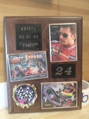 Placa de pared NASCAR Jeff Gordon Championship #24 DuPont con tarjeta deportiva 8" x 10" Foto 1 de 4