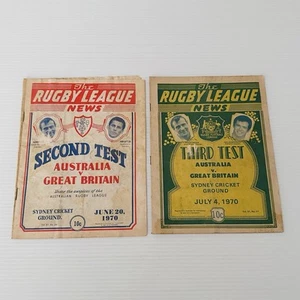 1970 Rugby League News 2/3rd Test Australia V Great Britain Souvenir Programmes - Picture 1 of 14
