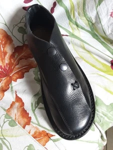 Topzustand Trippen Halbschuhe Gr 38 Druckknopf Echtleder Schwarz Selten - Bild 1 von 11