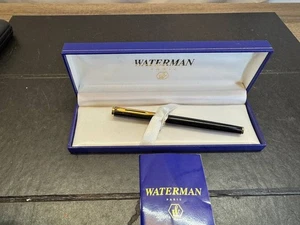 Vintage Waterman Paris Black GT Füllfederhalter - 18K Goldfeder - Bild 1 von 7