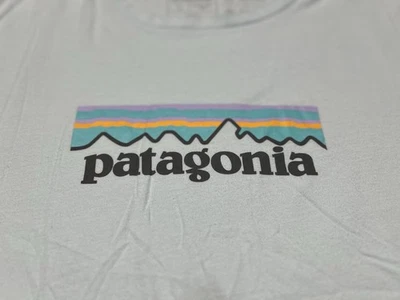 Футболка Patagonia P-6 Responsibili футболка серая/синяя с коротким рукавом логотип женская большая - Изображение 1 из 4