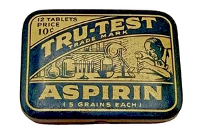 Vintage Tru-Test Aspirin Tin (empty) - Picture 1 of 8