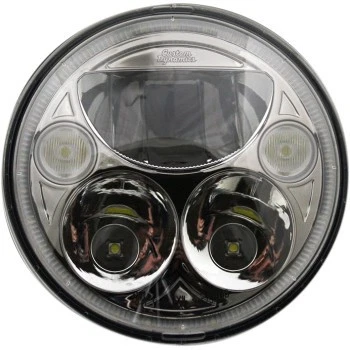 Custom Dynamics CDTB-7-C Chrome 7" TruBeam LED Headlamp for Harley - Image 1 of 1