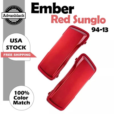 Ember Red Sunglo Saddlebag Lid Cover Fits Harley Road Electra Glide FLH 94-13 - Image 1 of 4