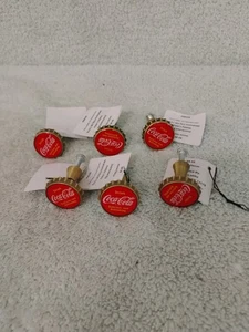 Retro Coke Bottle Cap Drawer Pull Knob Coca Cola Nostalgic Set Of 6 Decor - Picture 1 of 3