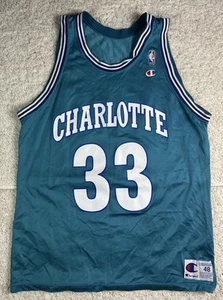 Vintage Champion NBA Charlotte Hornets Alonzo Mourning #33 Jersey Size 48(XL) - Bild 1 von 5