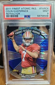 2011 Topps Finest Atomic Rookie Refractor #FAR-CK Colin Kaepernick PSA 9 - Picture 1 of 2