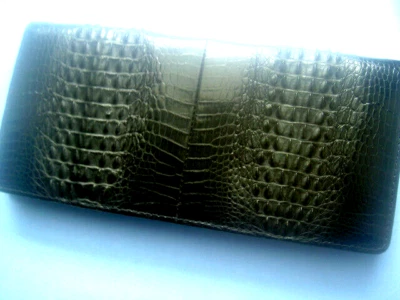 VINTAGE : Elégant sac/pochette en peau de crocodile véritable !! - Photo 1/4