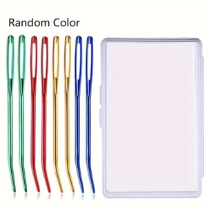 8pcs Large Eye Darning Needles Weaving Needle Tapestry Needle for Crochet w/ Box - Picture 1 of 7