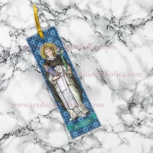 Marcador bíblico laminado transparente San Jacinto de Polonia. - Imagen 1 de 4