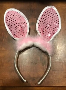 Osterhasenohren rosa Pailletten - Bild 1 von 5