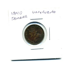 1940 Panama 1 1/4 Uno Y Cuarto Centesimos Coin KM# 15 - Picture 1 of 2