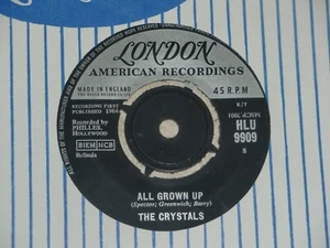 THE CRYSTALS. ALL GROWN UP. LONDON HLU 9909 (SUPERB TRACKS FROM 1964) - Picture 1 of 2