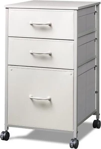 Mobile Rolling File Cabinet Printer Stand with 3 Drawers Fabric Vertical Cabinet - Picture 1 of 6