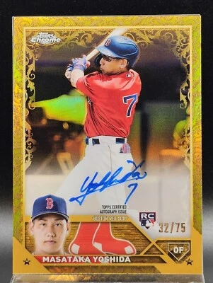 Masataka Yoshida 2023 Topps Gilded #/50 ROOKIE BLUE INK Auto Red Sox ⭐ EXT MINT+ - Image 1 of 2