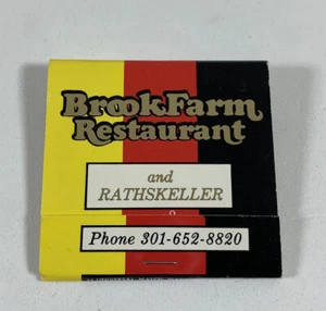 VTG Brook Farm Restaurant and Rathskeller Matchbook, Unstruck (Chevy Chase, MD) - Picture 1 of 4