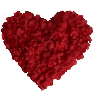 1000 Pcs Dark Red Rose Petals Artificial Flower Petals for Romantic Night Wed... - Picture 1 of 7