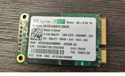 DELL 096JYY SK HYNIX 256GB HFS256G3AMND-2200A AJ  mSATA SSD 1,8 ZOLL - Bild 1 von 2