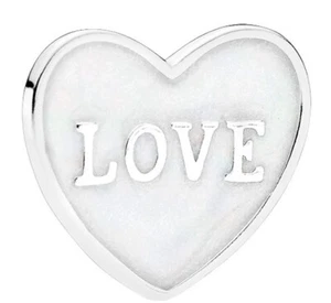 PANDORA Love Heart Locket Plate - Medium - 792119EN23 - Picture 1 of 1