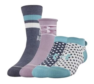 UNDER ARMOUR UA Essential Socks 3 Pairs Youth (13.5K-4Y) Women (4-6) - Picture 1 of 6