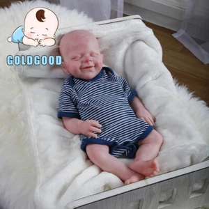 Hug 18.5" Reborn Baby Dolls BOY,Full Body Platinum Silicone fit for Kids Play - Picture 1 of 17