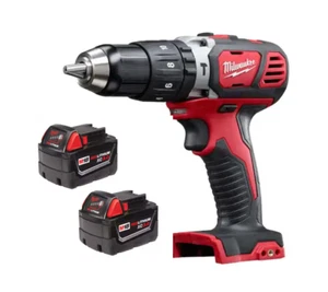 Milwaukee M18 2607-20 1/2" Hammer Drill, (2) 48-11-1828 3.0 AH Battery 18 Volt - Picture 1 of 1