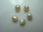 5 seltene natürliche Mississippi River Perlen unkultiviert FW 1/2 gebohrte Perle Barock