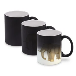 6x Zaubertassen Fototassen Sublimation Becher Magic Mug Farbwechseltasse Schwarz - Bild 1 von 1