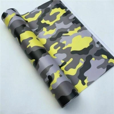 Pegatina de camuflaje película de vinilo camuflaje película envolvente de automóvil auto motocicleta estilo computadora portátil Foto 1 de 4