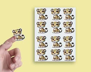 x24 Leopard Scrapbooking Journal Envelope Seal Craft Vinyl Stickers ss319 - Picture 1 of 1