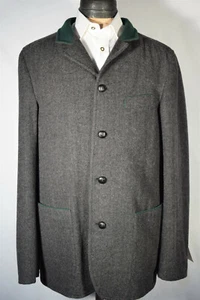 H. Moser Sakko Trachtenjacke Jacke Janka Trachtensakko Schurwolle Anthrazit - Picture 1 of 5