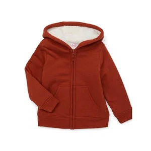 Wonder Nation Boys Kid Tough Zip Hoodie with Faux Shearling Lining Size XS New - Picture 1 of 5