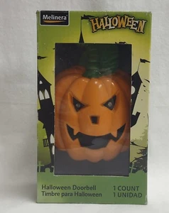 Halloween SCARY Pumpkin DoorBell Spider Tongue Spooky Phrases /Red Light Up Eyes - Picture 1 of 7