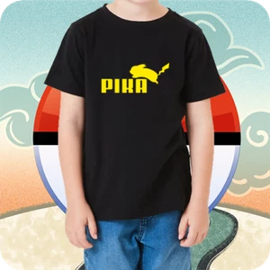 KIDS BOYS GIRLS TEE TSHIRT PIKA POKE BALL POKEMON NEW COOL GIFT JUMPING FUN NEW - Picture 1 of 9