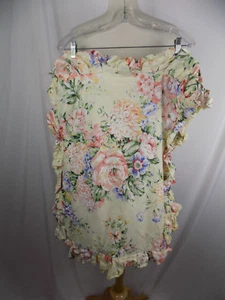 Ralph Lauren Home Par de 2 fundas florales amarillas con volantes 18 x 24 - Imagen 1 de 3