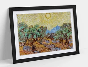 VINCENT VAN GOGH, OLIVE TREES -FRAMED WALL ART PAPER PRINT POSTER - Picture 1 of 10
